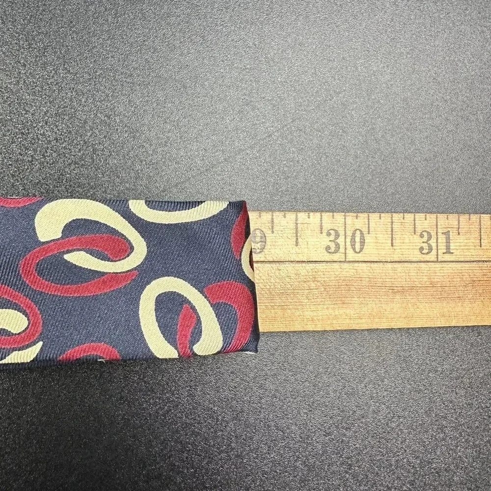 Vintage Polo Ralph Lauren Silk Tie Mens Navy Geometric Handmade in USA Necktie*